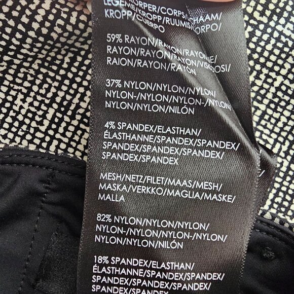 Liverpool 0 Black White Stretch Pencil Skirt Office Career Corporate Academia - Picture 6 of 6